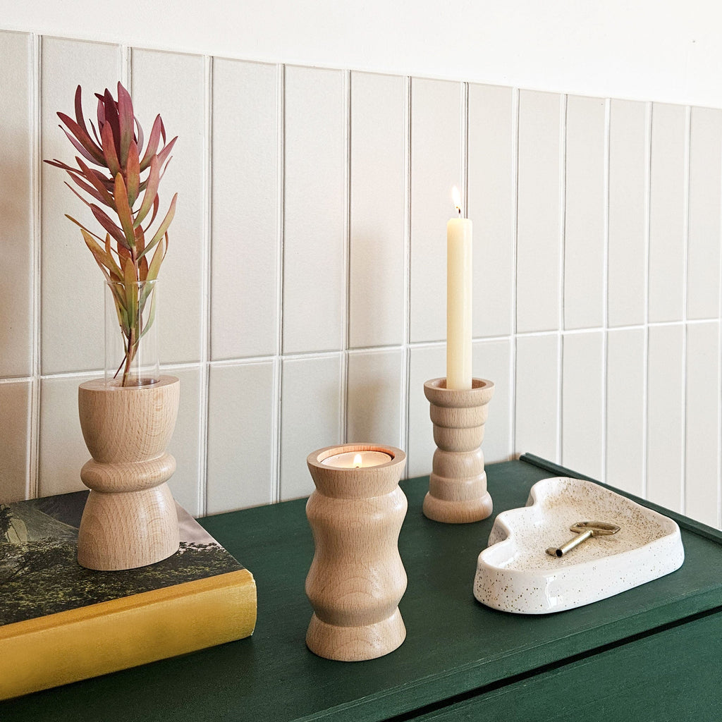 Turns 3 in 1 - Pure Wood III - Candle Holder / Tea Light Holder / Vase