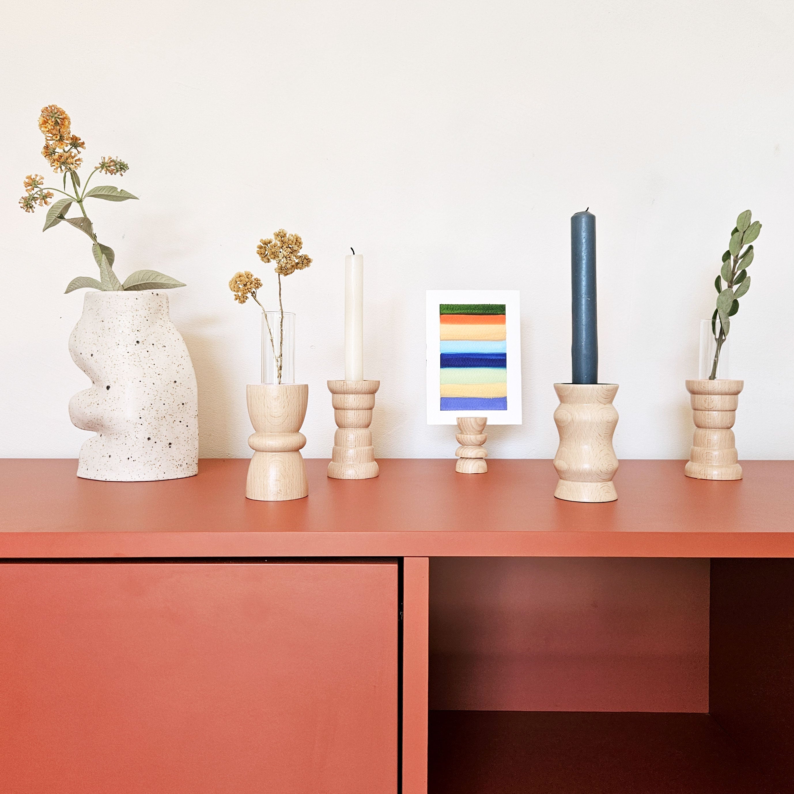 Vira 3 in 1 - Pure Wood I - Candle Holder / Tea Light Holder / Vase