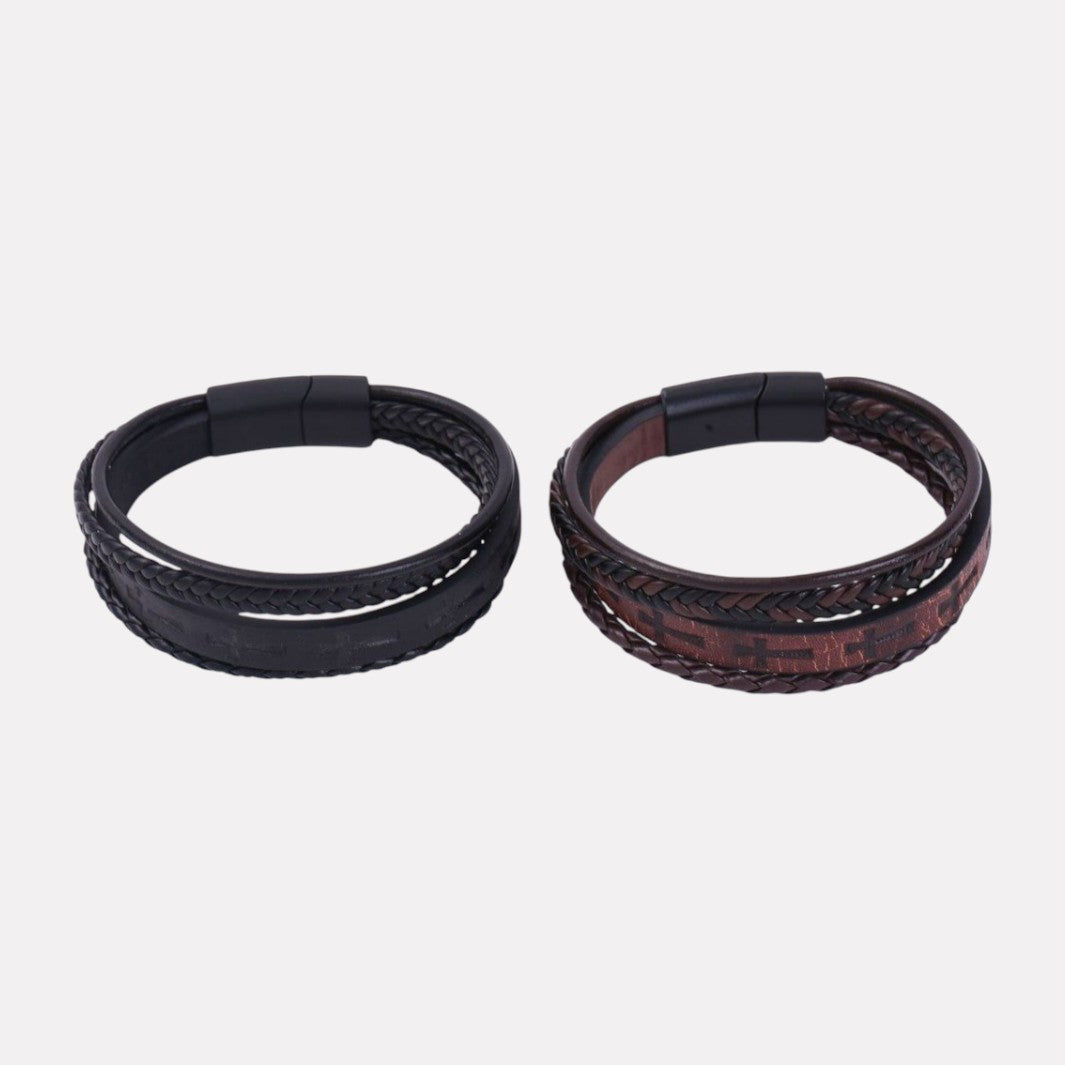 Pulseira Retro de Couro