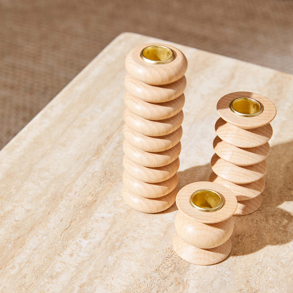 Totem Wooden Candle Holder - Medium Nº 2