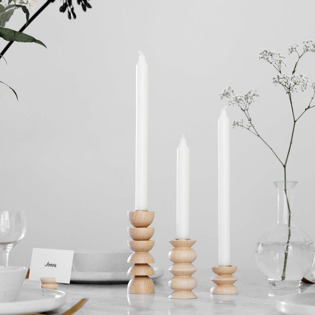 Totem Wooden Candle Holder - Tall Nº 4