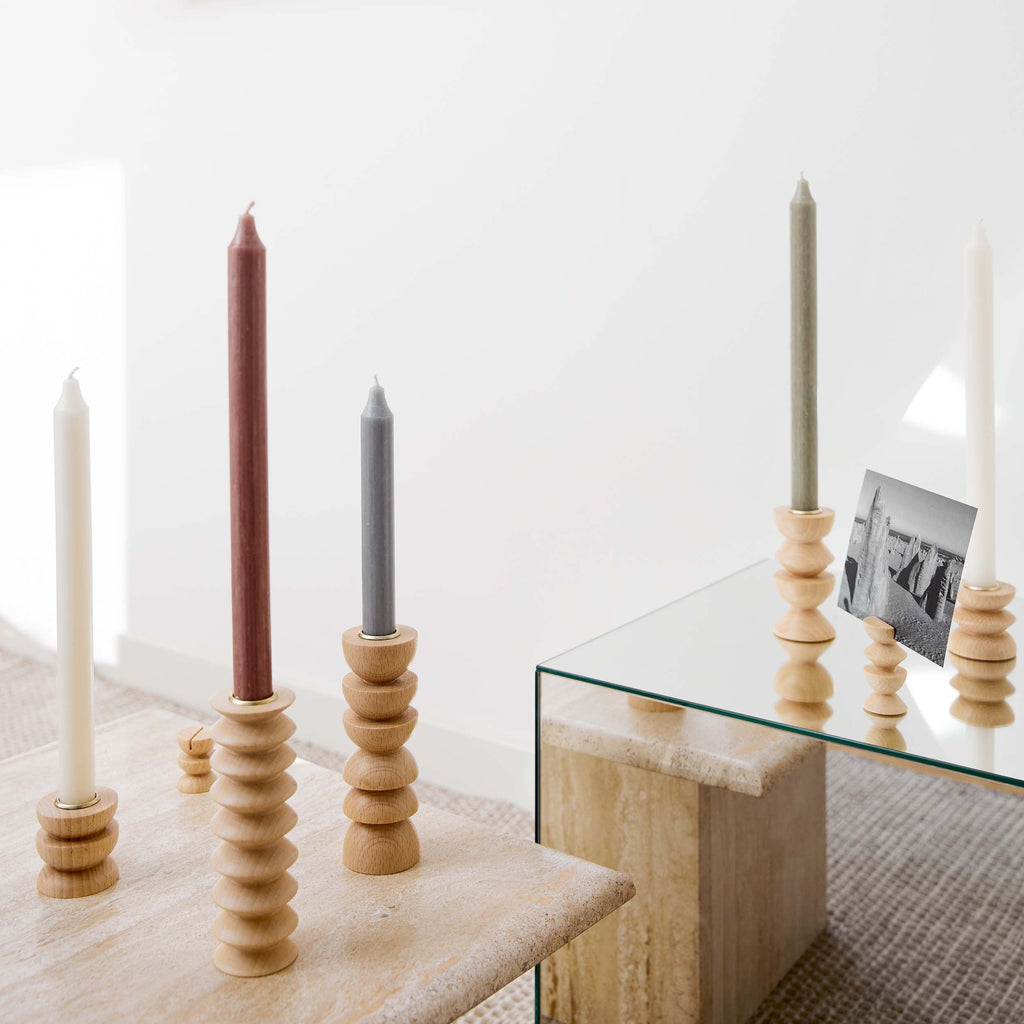 Totem Wooden Candle Holder - Tall Nº 4