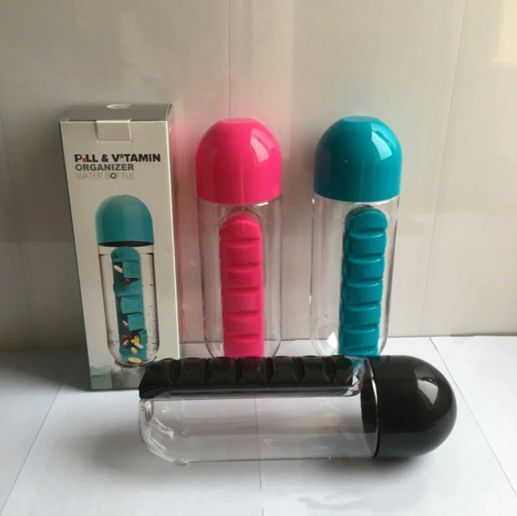 2 in 1 Medicine Bottle &amp; Cup – 600ml